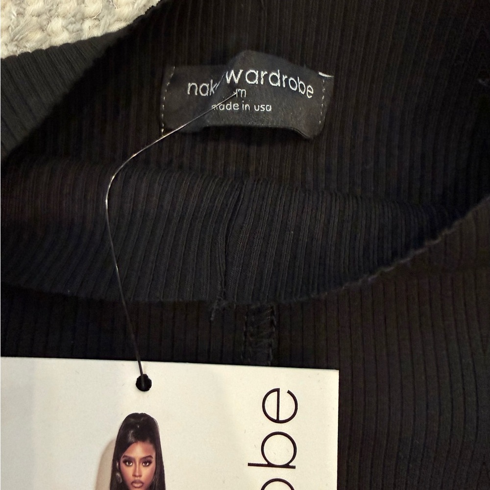 Naked Wardrobe Black Crop Top - Picture 4 of 6